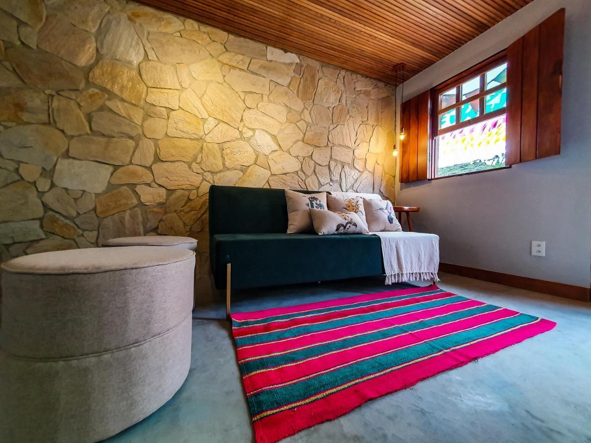 Casita Amarela Na Rua Mais Charmosa De Mucuge - Ba Villa Bagian luar foto